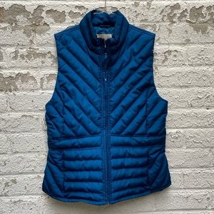 Ann Taylor Loft quilted vest. Peacock blue. XS